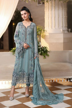 03-Piece Embroidered Chiffon Suit - Ready  To Wear