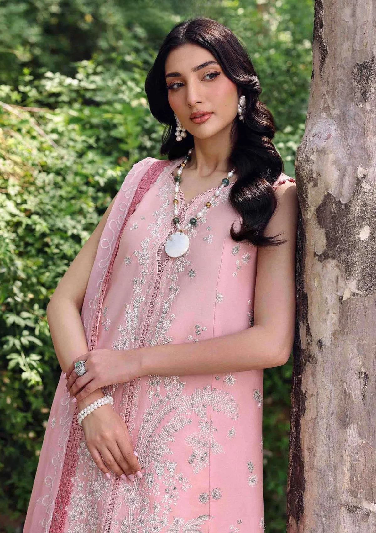 03-Piece Luxury Thread Embroidered Lawn Suit - Ready To Wear