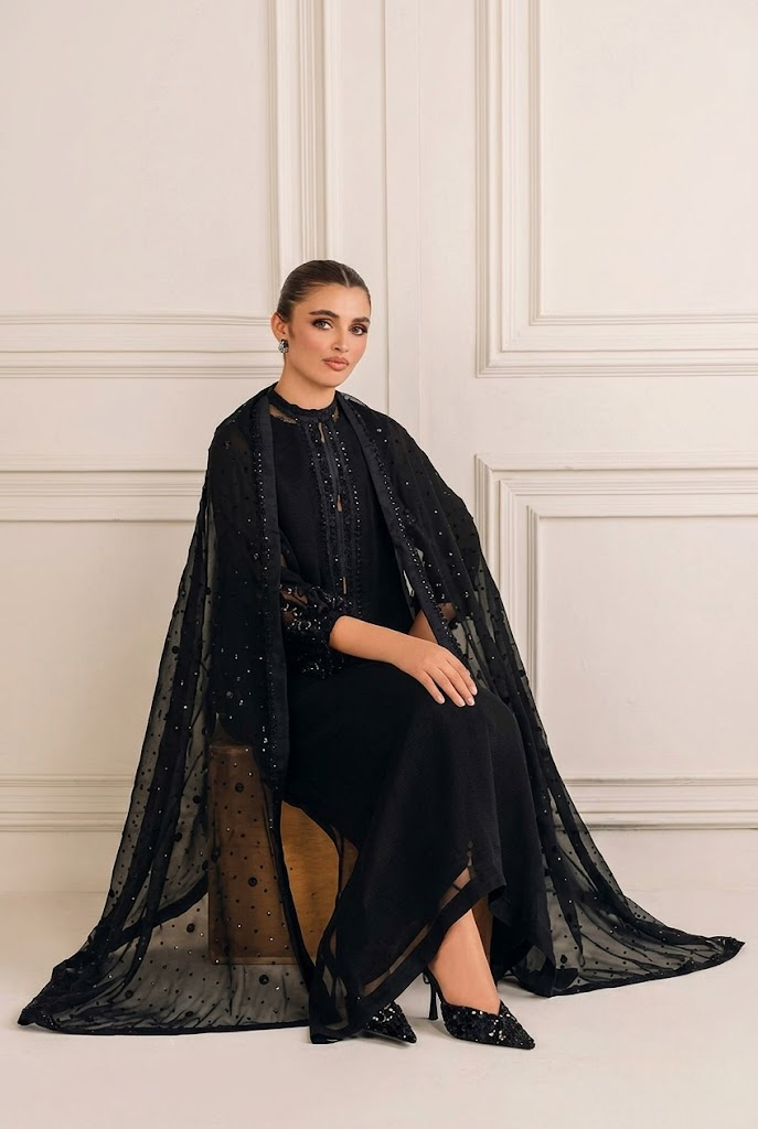 03-Piece Pure Chiffon Suit - Ready to Wear