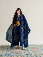 03 Piece Embroidered Egyptian Lawn Suit - Ready To Wear