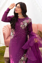 03-Piece Luxury Raw Silk Suit - Ready  To  Wear