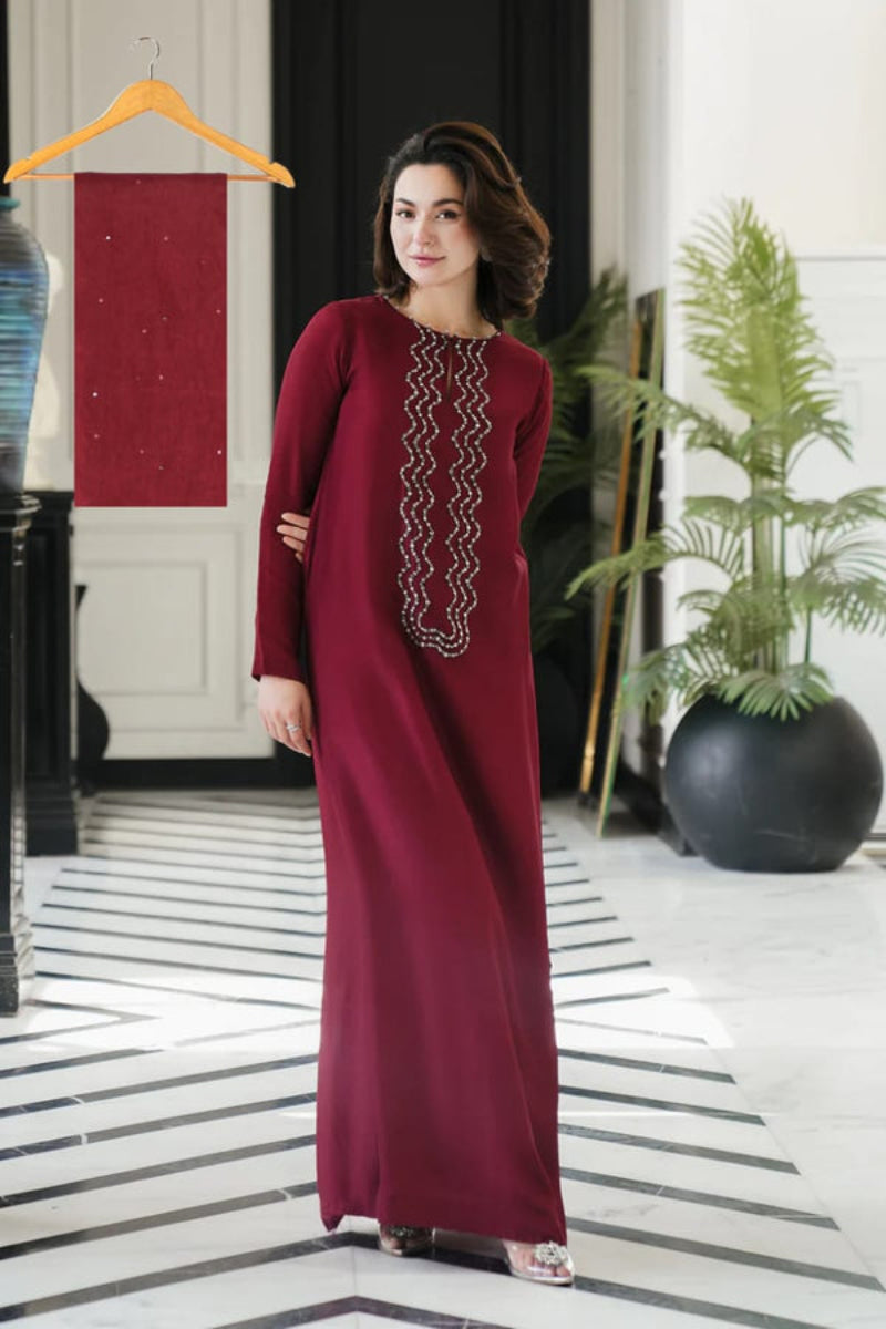 03-Piece Luxury Silk Suit - Ready  To Wear