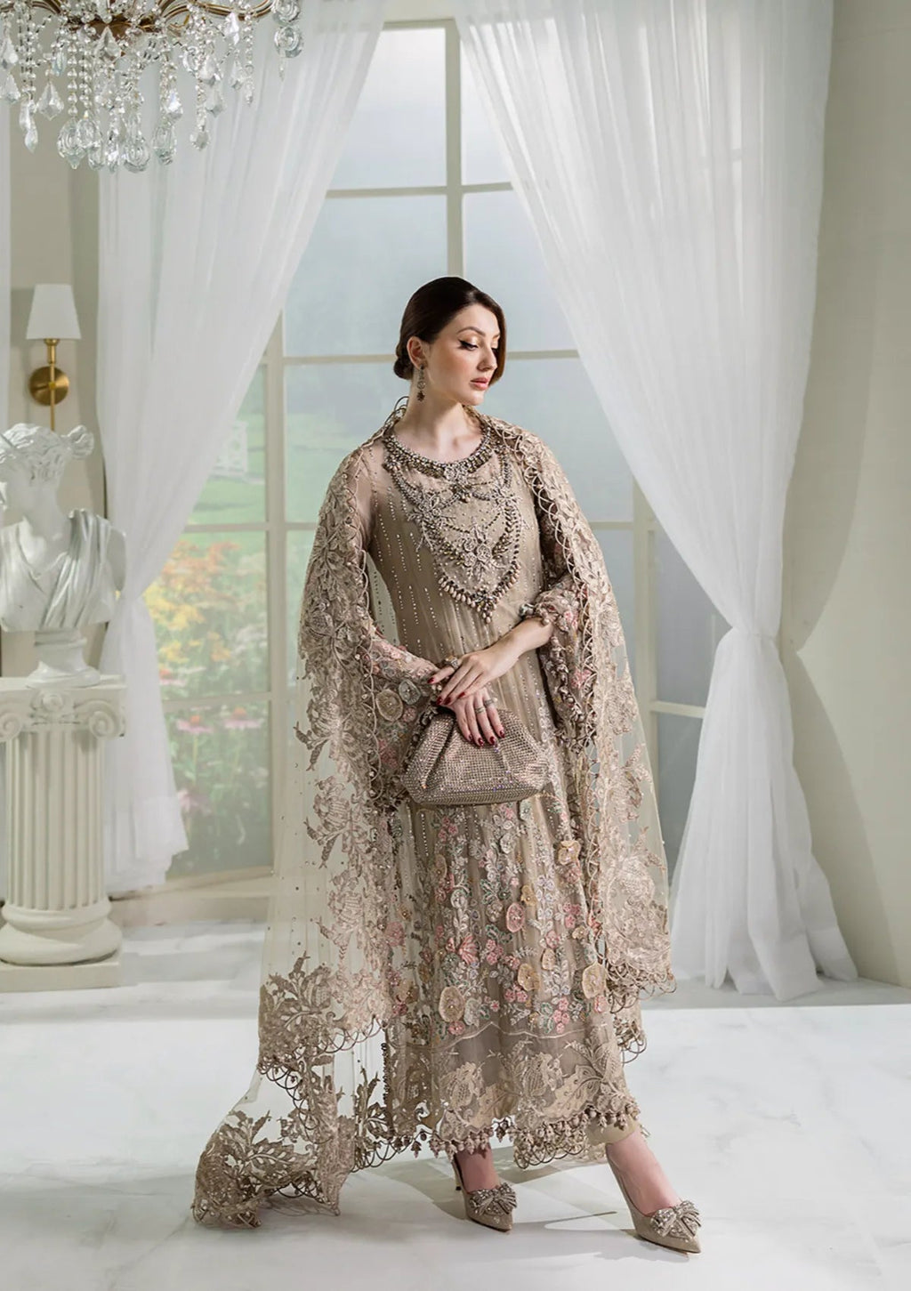 03-PIECE STITCHED CHIFFON SUIT READY TO WEAR