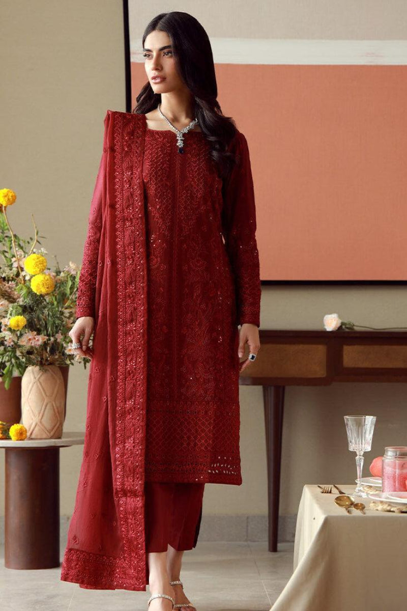 03-Piece Embroidered Egyptian Lawn Suit - Ready  To Wear