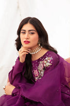 03-Piece Luxury Raw Silk Suit - Ready  To  Wear