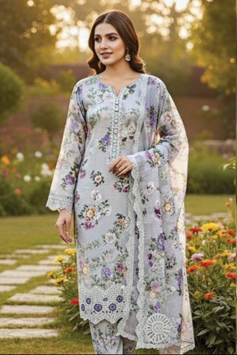 Iznik – Lawn & Chiffon 3-Piece Suit