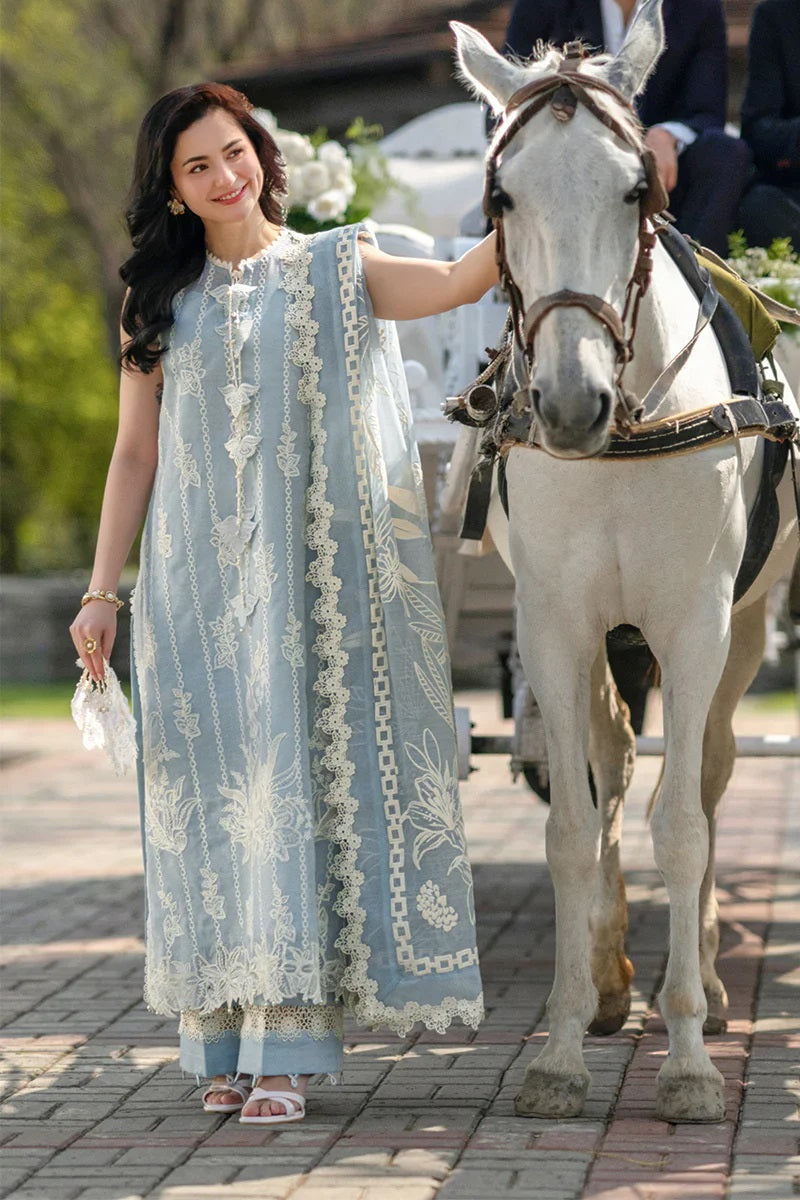 03-Piece Luxury Embroidered Egyptian Lawn Suit - Ready  To Wear