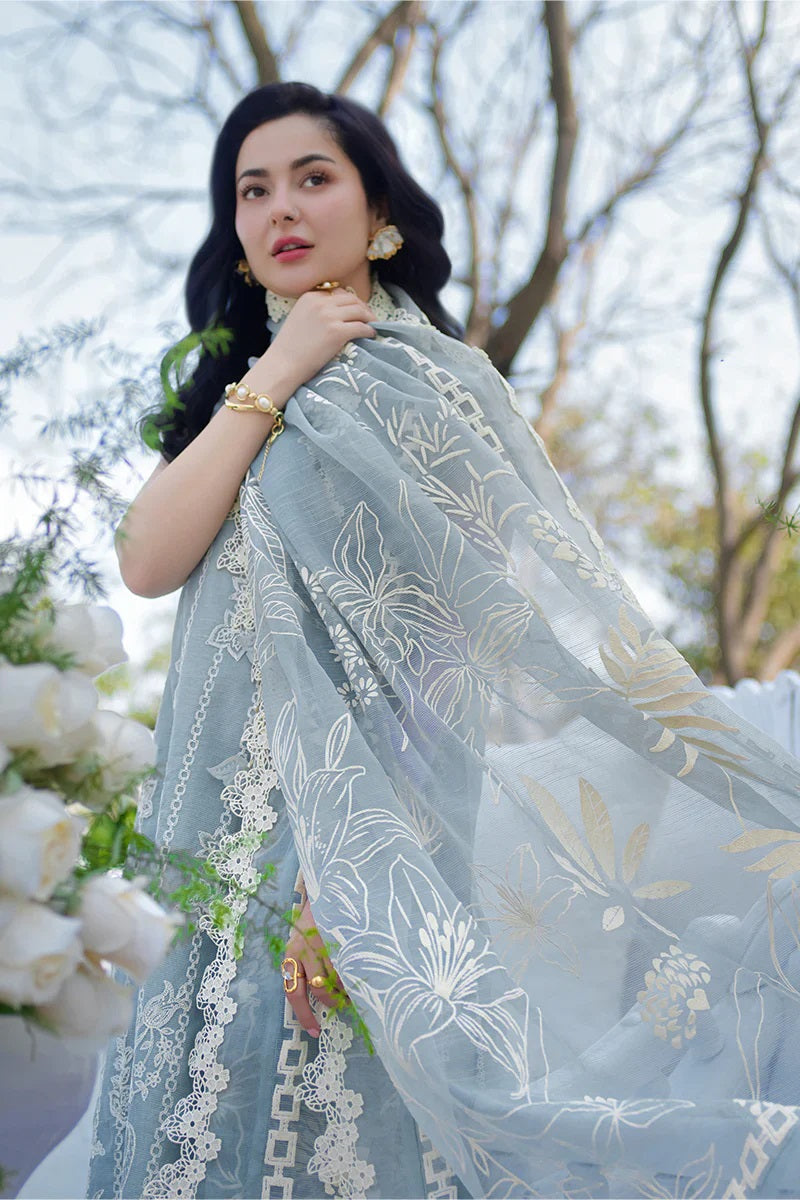 03-Piece Luxury Embroidered Egyptian Lawn Suit - Ready  To Wear