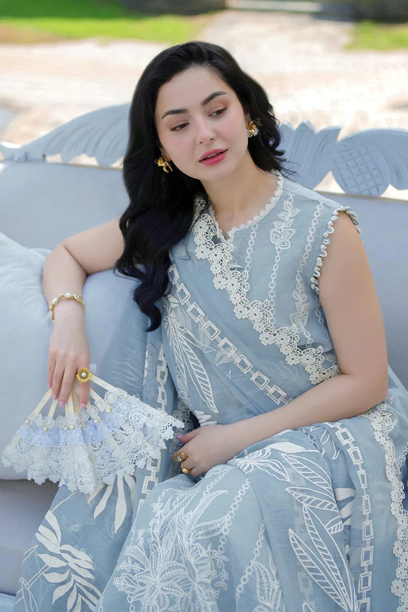 03-Piece Luxury Embroidered Egyptian Lawn Suit - Ready  To Wear